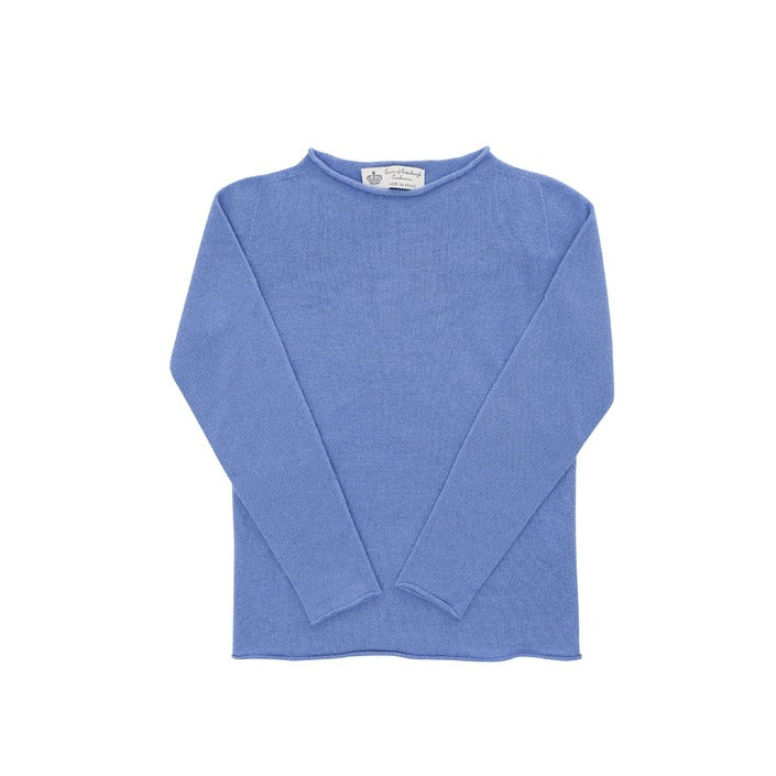 Crown of Edinburgh Cashmere Women's Boat Neck Sweater BRIGHT BLUE