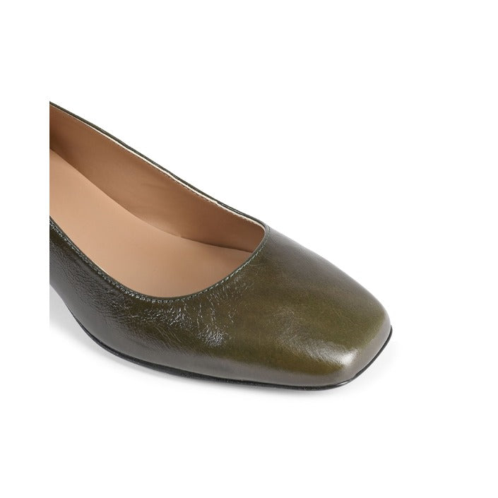 19V69 ITALIA by VERSACE Women's Heeled Ballerina SOFIA NAPLACK VERDE BOTTIGLIA
