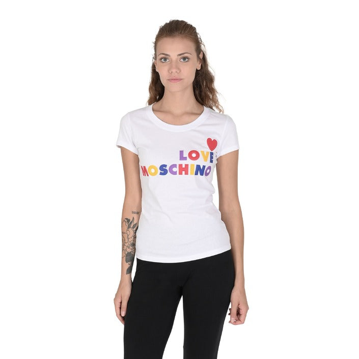 Love Moschino Women's T-Shirt OPTICAL WHITE