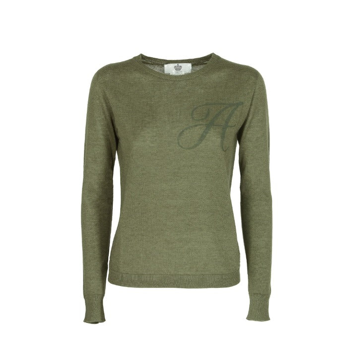 Crown of Edinburgh Cashmere Long Sleeve GREEN LETTER A