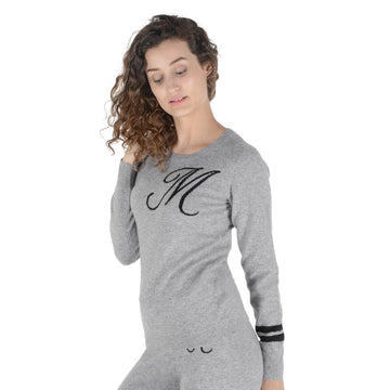 Crown of Edinburgh Cashmere Crew Neck Sweater STOCKBRIDGE GREY M