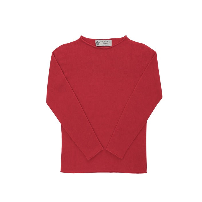 Crown of Edinburgh Cashmere Women's Boat Neck Sweater RED