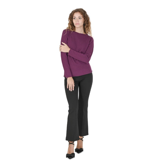 Crown of Edinburgh Cashmere Womens Boat Neck Sweater PURPLE