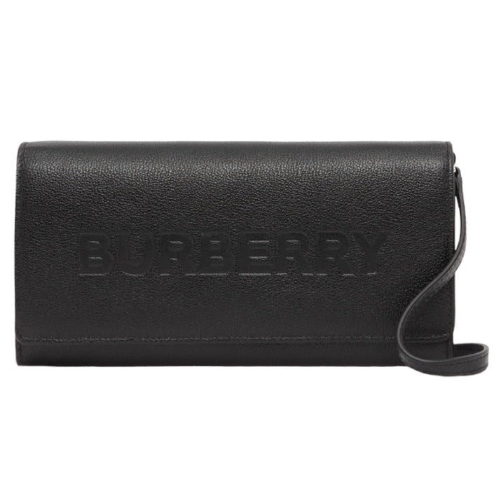 Burberry Henley Leather Crossbody Bag Purse Black