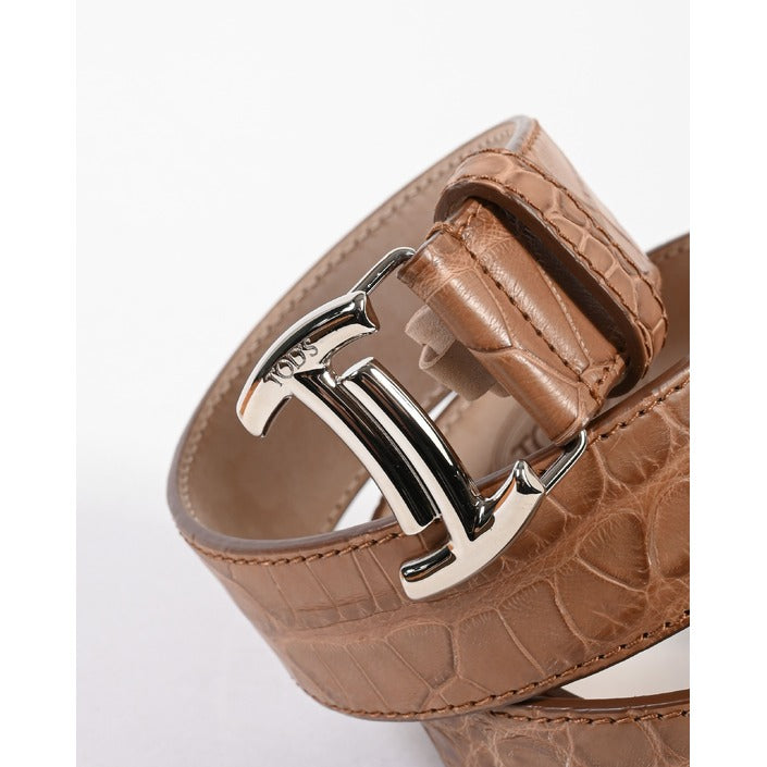 Tod's Women's Brown Alligator Leather Belt