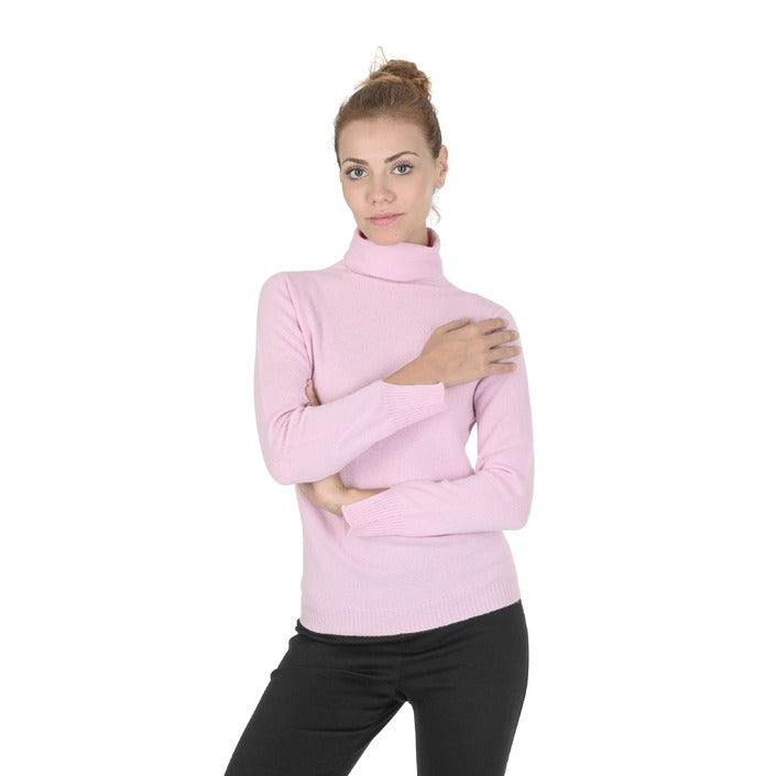 Crown of Edinburgh Cashmere Women's Turtleneck Sweater PINK