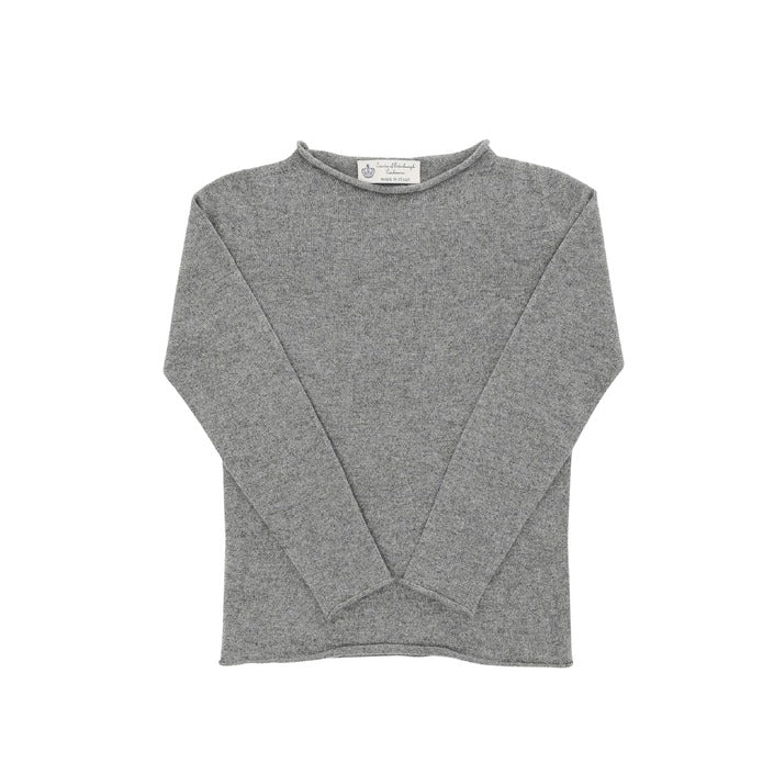 Crown of Edinburgh Cashmere Women's Boat Neck Sweater GREY