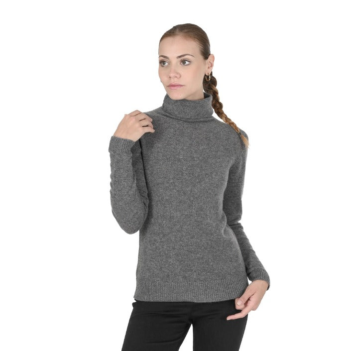 Crown of Edinburgh Cashmere Women's Turtleneck Sweater SMOG