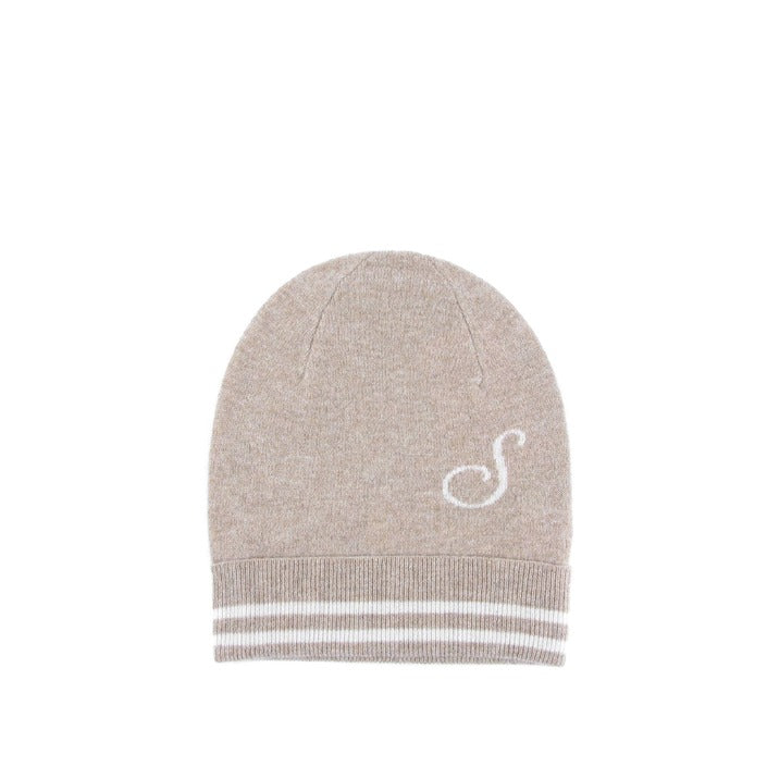 Crown of Edinburgh Cashmere Monogrammed Beanie BRUNTSFIELD CAMEL S