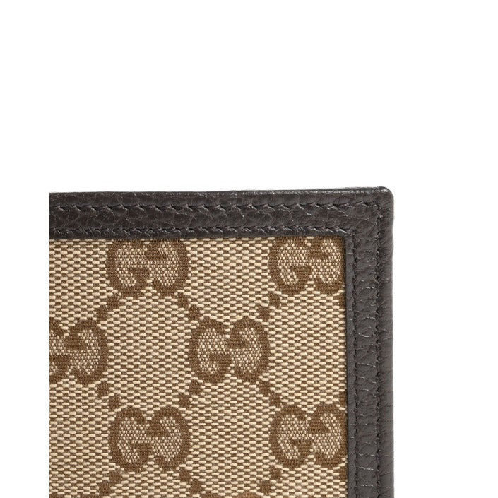 Gucci Monogram fabric and leather wallet