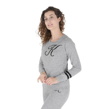Crown of Edinburgh Cashmere Crew Neck Sweater STOCKBRIDGE GREY K