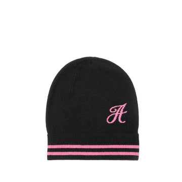 Crown of Edinburgh Cashmere Monogrammed Beanie BRUNTSFIELD BLACK A
