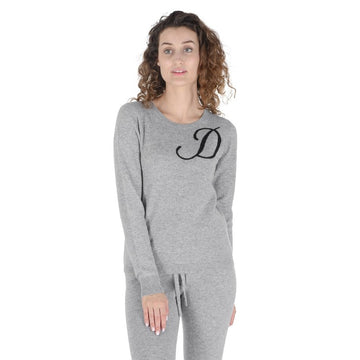 Crown of Edinburgh Cashmere Crew Neck Sweater STOCKBRIDGE GREY D