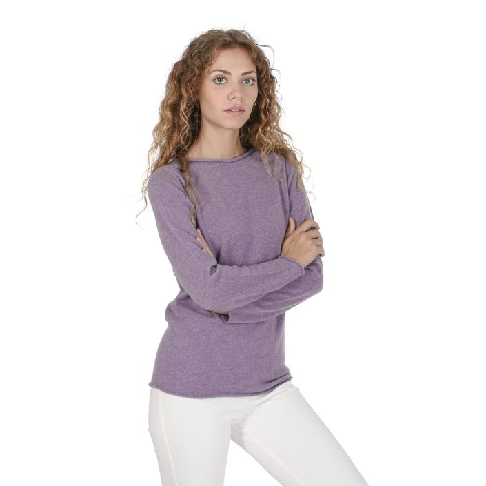 Crown of Edinburgh Cashmere Women's Boat Neck Sweater AMETHYST
