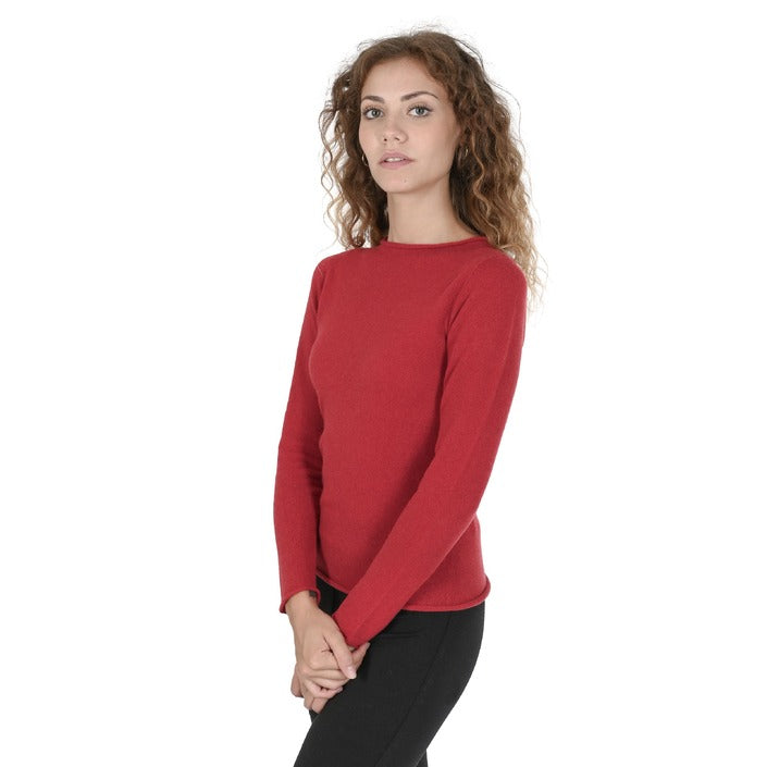 Crown of Edinburgh Cashmere Women's Boat Neck Sweater RED