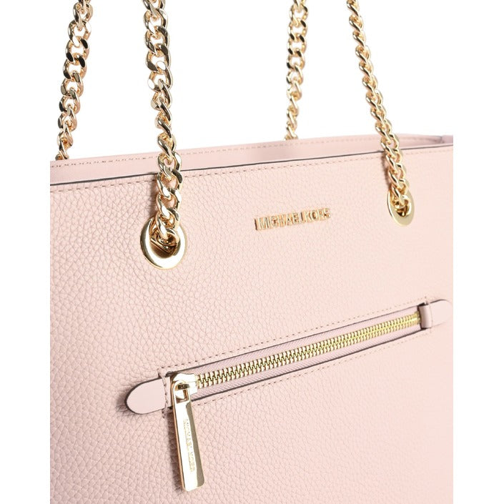 Michael Kors Medium front zip Chain Tote Bag POWDER BLUSH