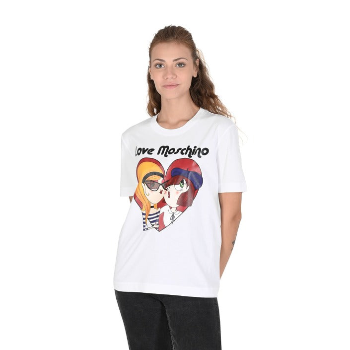 Love Moschino Women's T-Shirt OPTICAL WHITE