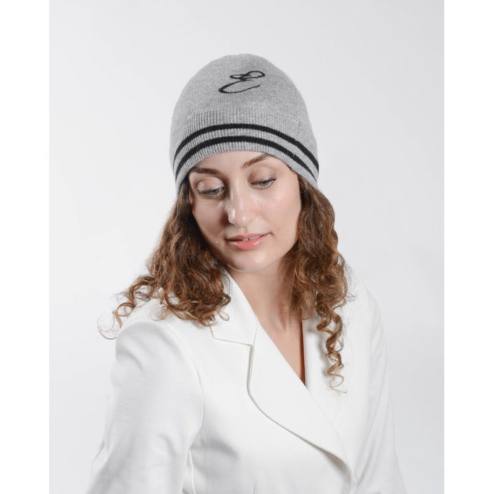 Crown of Edinburgh Cashmere Monogrammed Beanie BRUNTSFIELD GREY E