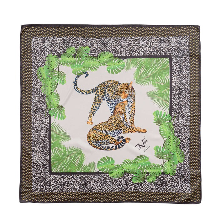 19V69 ITALIA by VERSACE Women's Foulard Multicolor LEOPARD