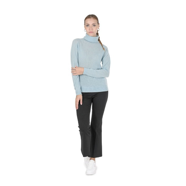 Crown of Edinburgh Cashmere Women's Turtleneck Sweater ACQUA