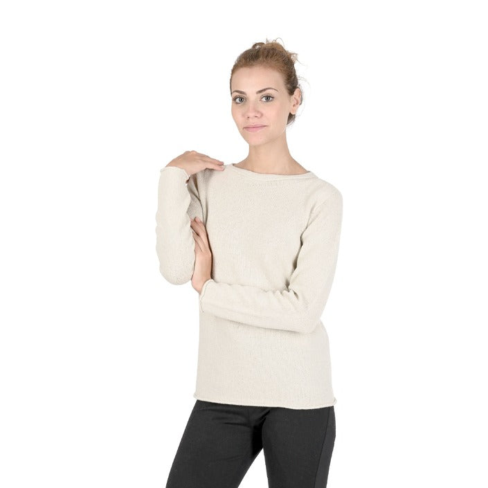 Crown of Edinburgh Cashmere Women's Boat Neck Sweater CREAM