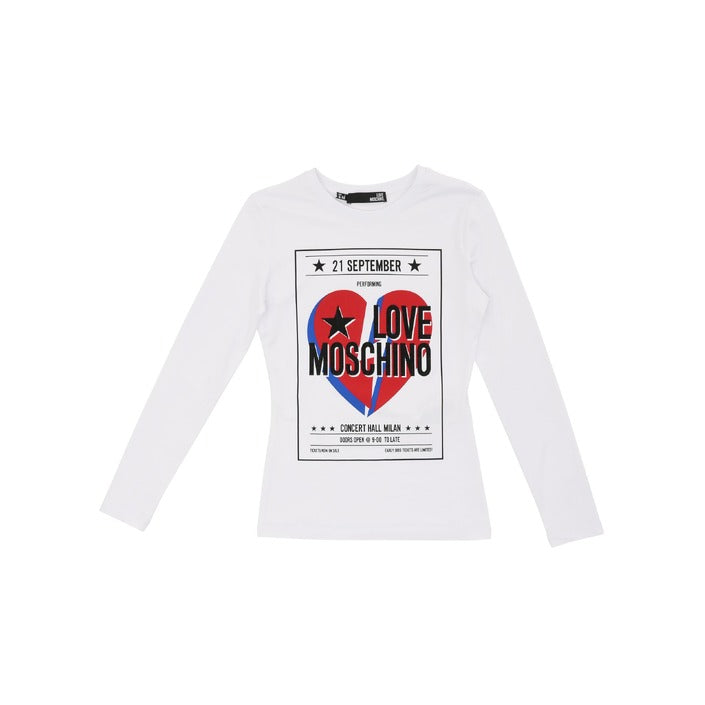 Love Moschino Womens T-Shirt OPTICAL WHITE