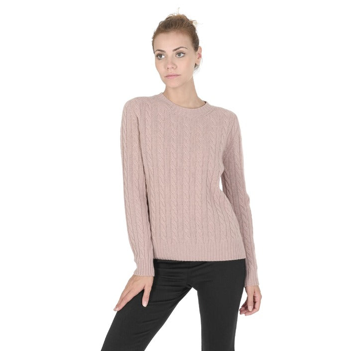 Crown of Edinburgh Cashmere Womens Round Neck Sweater PINK