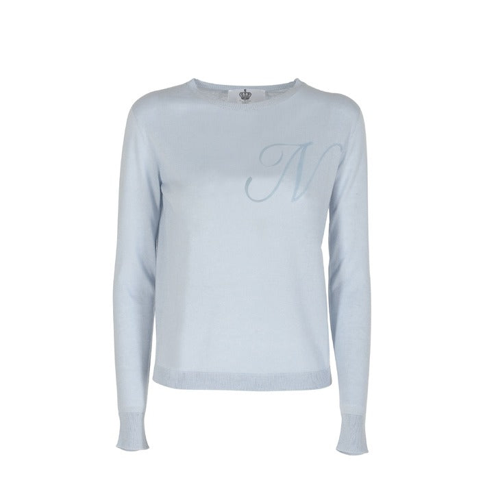 Crown of Edinburgh Cashmere Long Sleeve LIGHT BLUE LETTER N