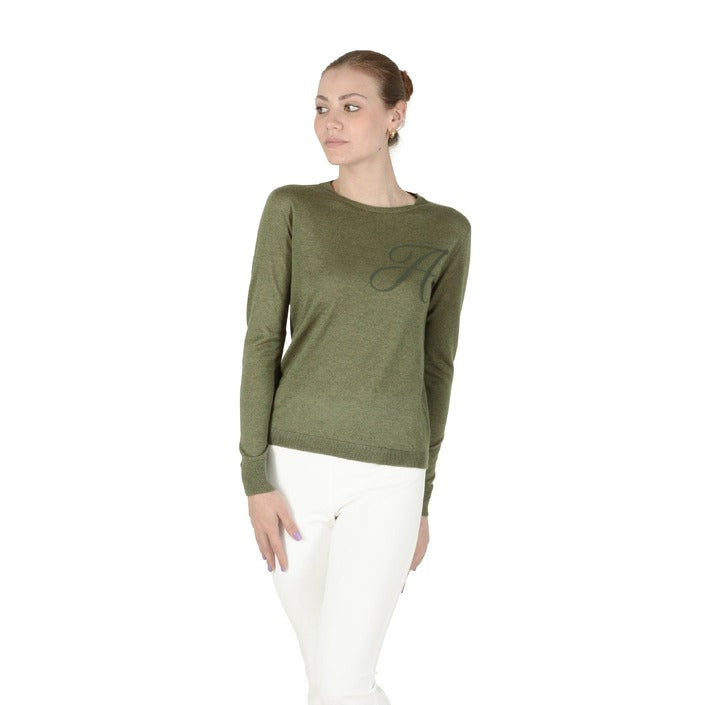 Crown of Edinburgh Cashmere Long Sleeve GREEN LETTER A