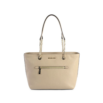Michael Kors Medium front zip Chain Tote Bag CAMEL