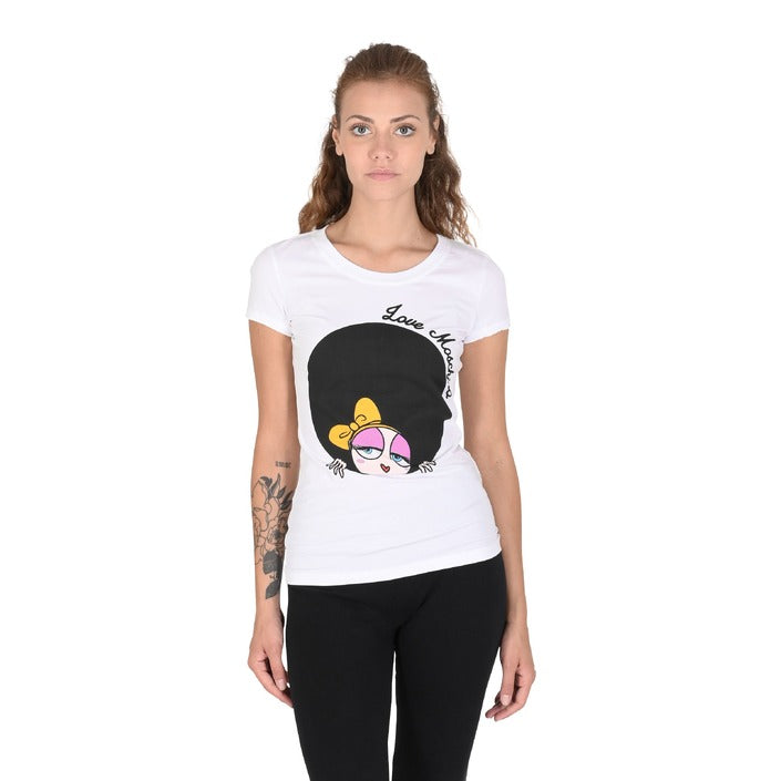 Love Moschino Women's T-Shirt OPTICAL WHITE