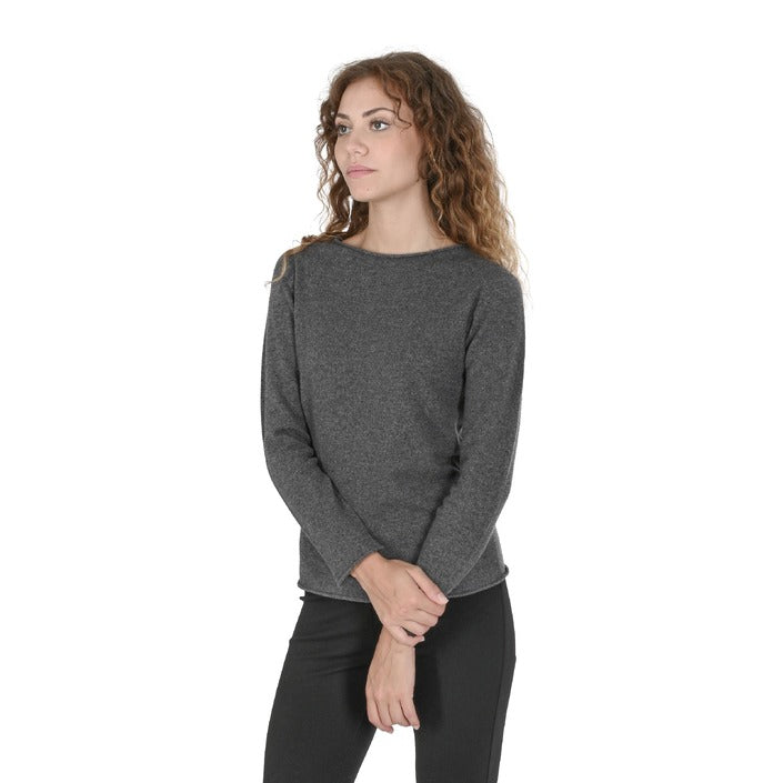 Crown of Edinburgh Cashmere Women's Boat Neck Sweater SMOG