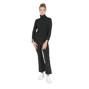 Crown of Edinburgh Cashmere Womens Turtleneck Sweater BLACK