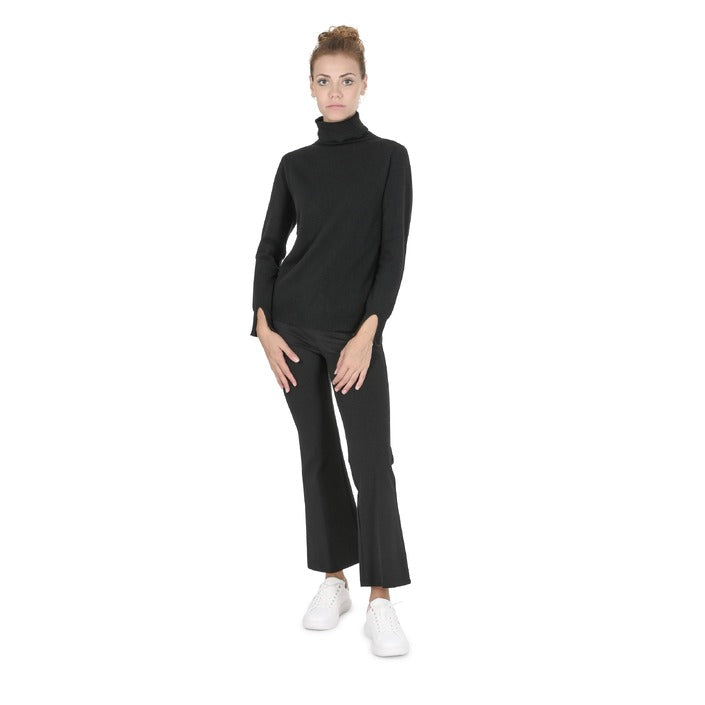 Crown of Edinburgh Cashmere Womens Turtleneck Sweater BLACK
