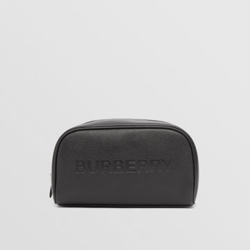 Burberry Leather Cosmetic Pouch Black