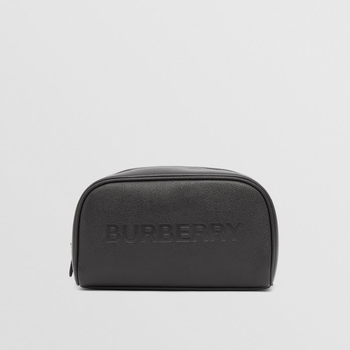 Burberry Leather Cosmetic Pouch Black