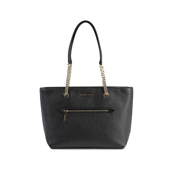 Michael Kors Medium front zip Chain Tote Bag BLACK