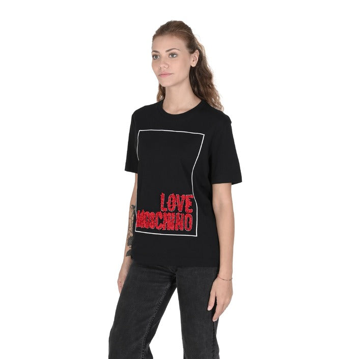Love Moschino Womens T-Shirt BLACK