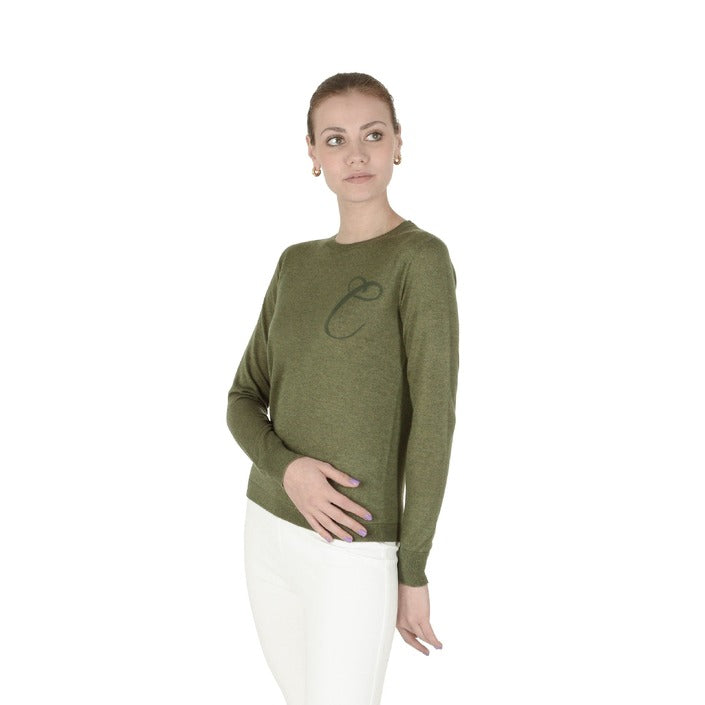Crown of Edinburgh Cashmere Long Sleeve GREEN LETTER C