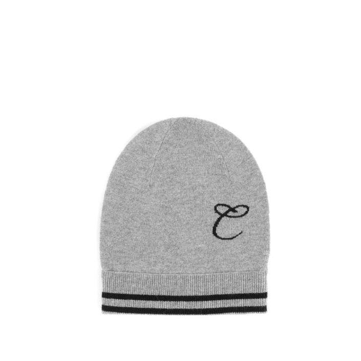 Crown of Edinburgh Cashmere Monogrammed Beanie BRUNTSFIELD GREY C