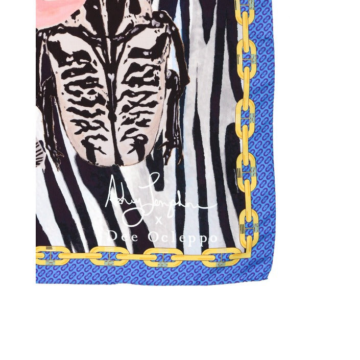 Dee Ocleppo - Dee X Ashley Longshore Blue Zebra Silk Scarf
