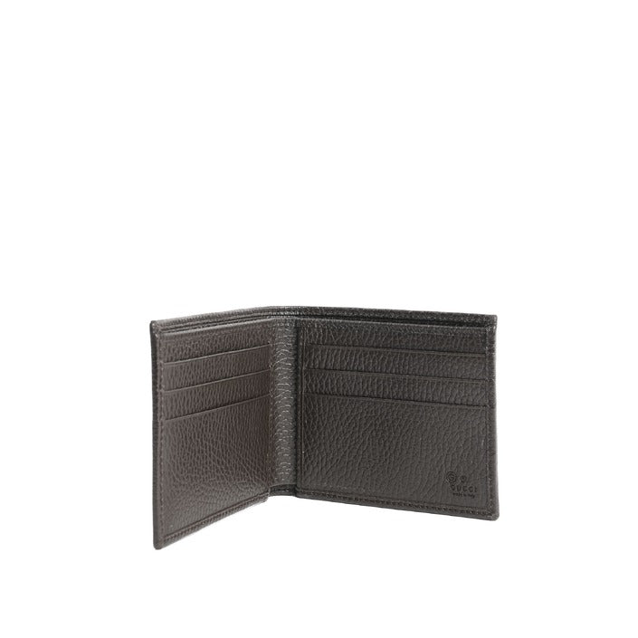Gucci Monogram fabric and leather wallet