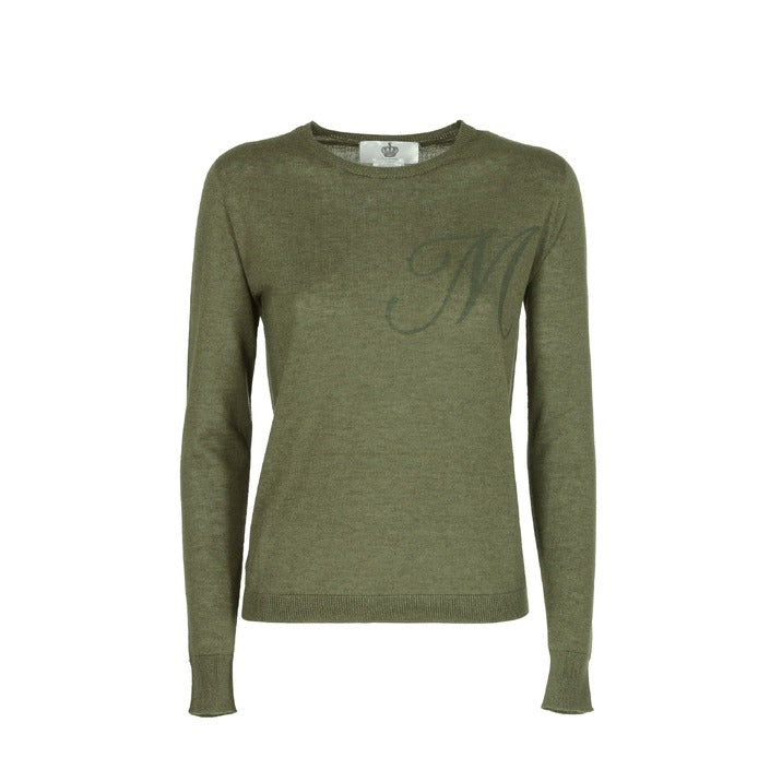 Crown of Edinburgh Cashmere Long Sleeve GREEN LETTER M