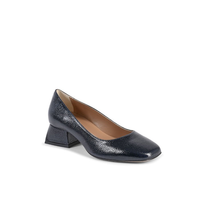 19V69 ITALIA by VERSACE Women's Heeled Ballerina SOFIA BOTTALATO BLU SCURO