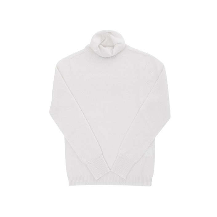 Crown of Edinburgh Cashmere Women's Turtleneck Sweater OFF WHITE
