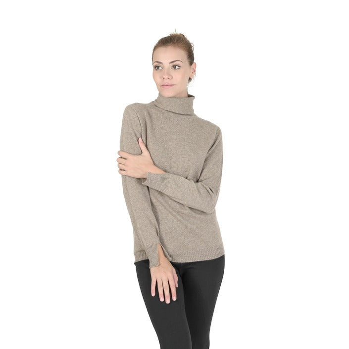 Crown of Edinburgh Cashmere Women's Turtleneck Sweater ECRU