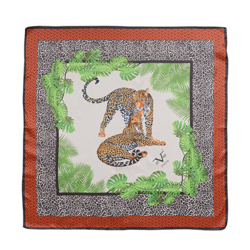 19V69 ITALIA by VERSACE Women's Foulard Multicolor LEOPARD