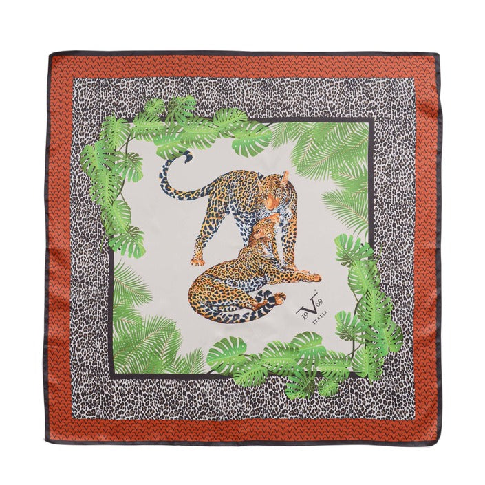 19V69 ITALIA by VERSACE Women's Foulard Multicolor LEOPARD