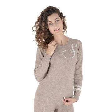 Crown of Edinburgh Cashmere Crew Neck Sweater STOCKBRIDGE CAMEL S