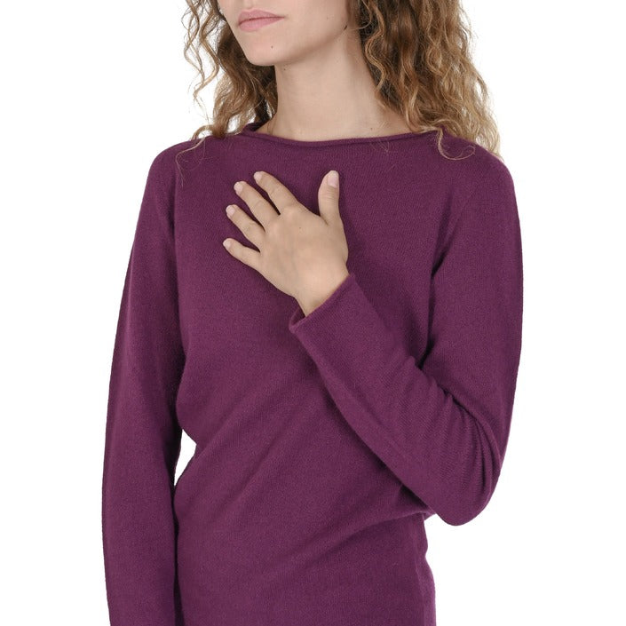 Crown of Edinburgh Cashmere Womens Boat Neck Sweater PURPLE
